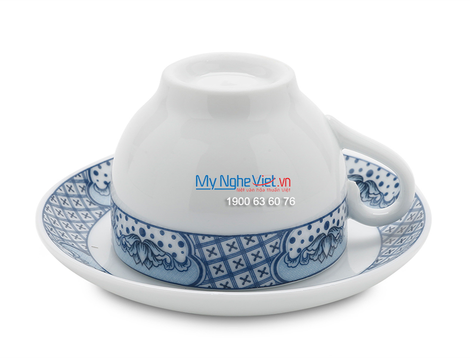 Bộ bình trà men trắng vẽ sơn thủy MNV-TS471 (HÀNG ĐẶT)