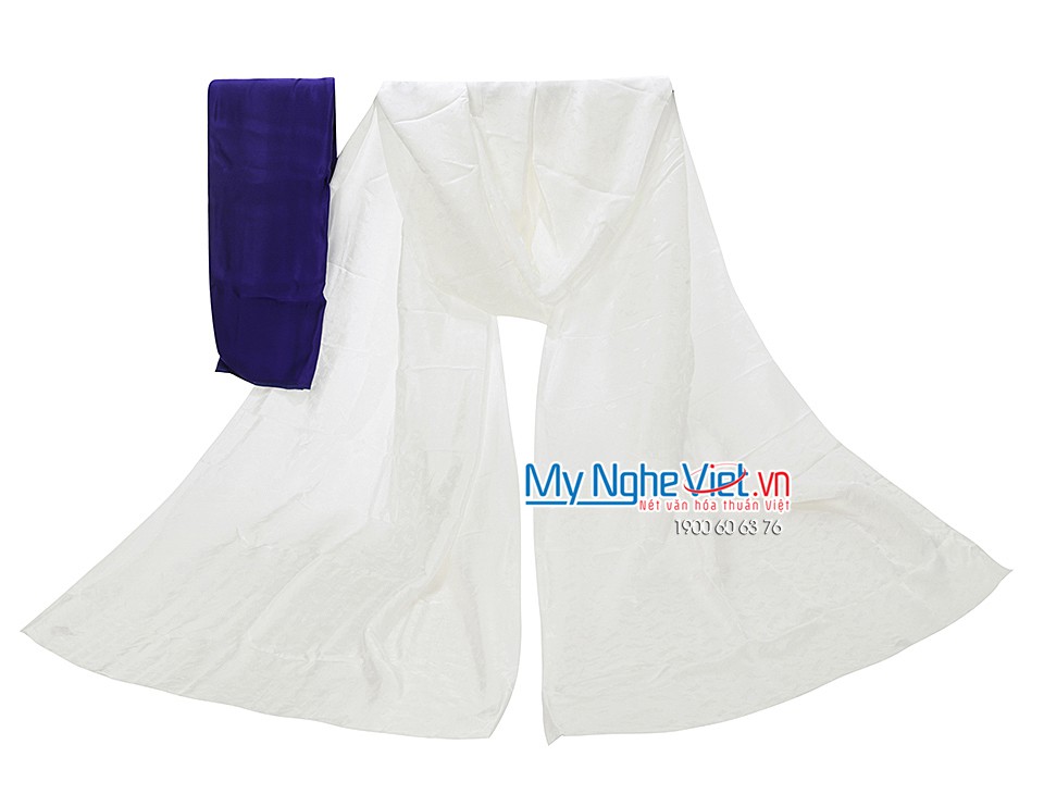 Lụa áo dài Hà Đông họa tiết chuồn nền trắng MNV-LHD11