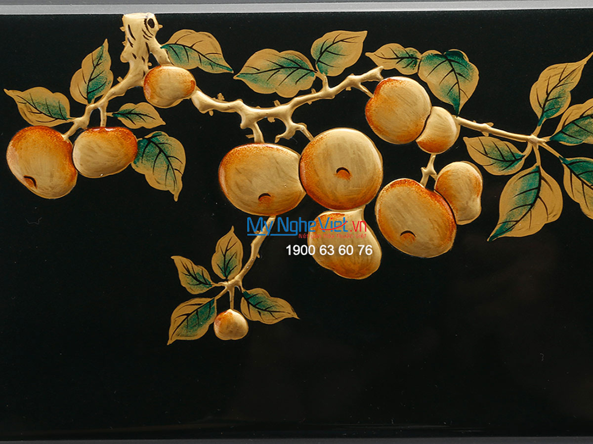 Hộp nữ trang Quả Táo Tiên nền đen 14x24 SPCC10-1