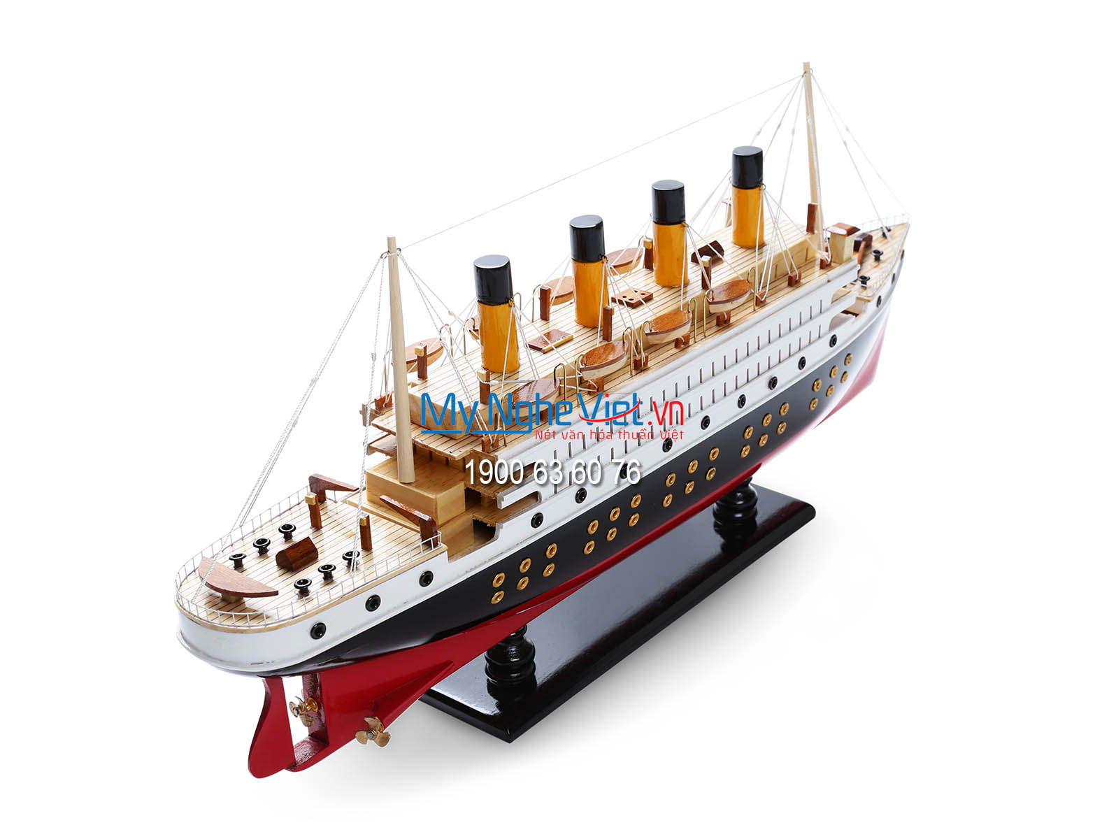 Mô hình du thuyền Titanic cao cấp không đèn (thân 80cm) MNV-TB10A