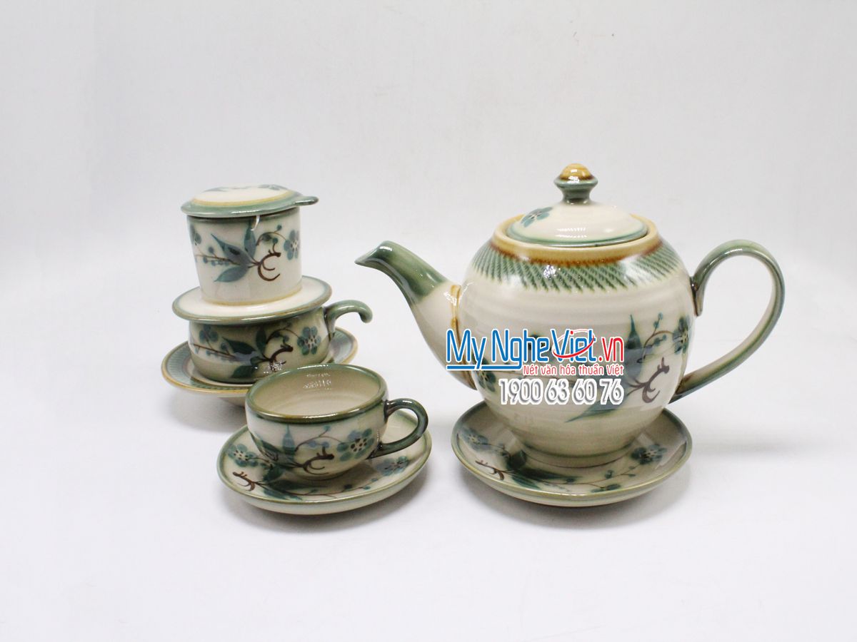Combo tea set + coffee filter (dripper) sakura paint MNV-PK512-2