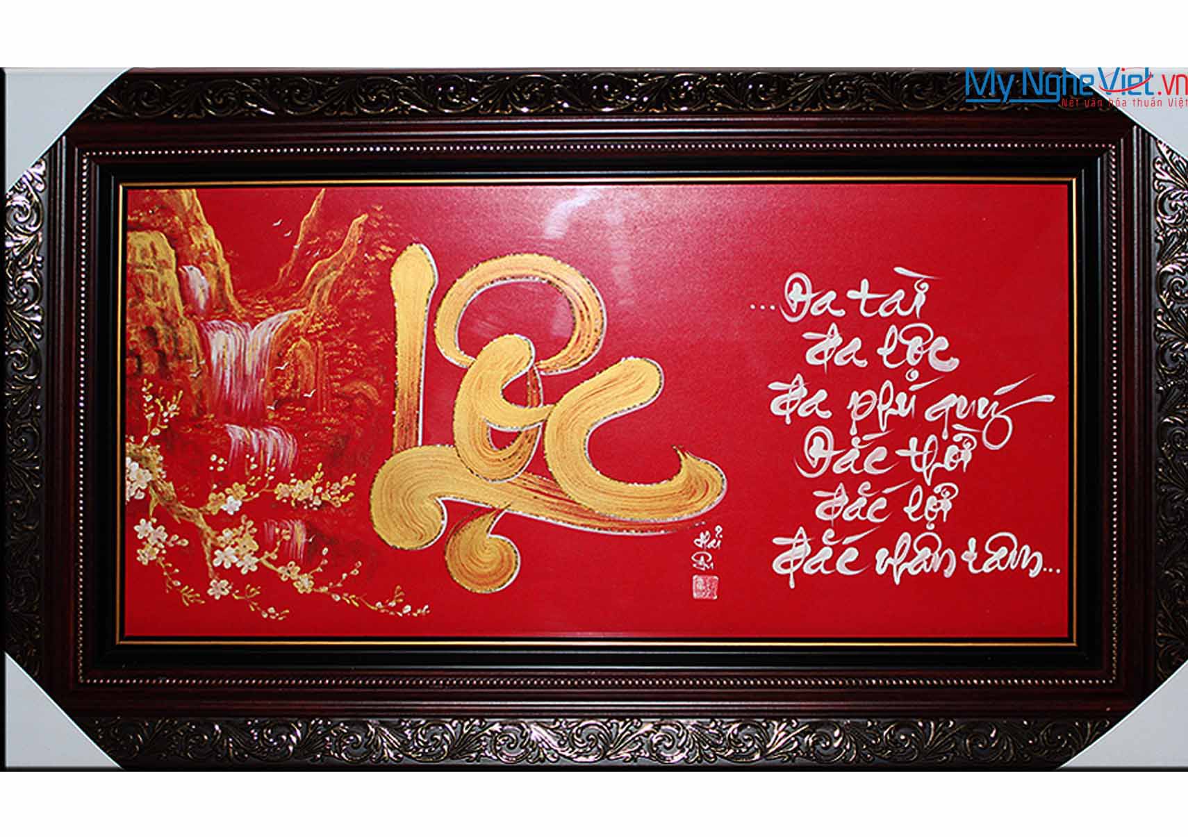 Calligraphy painting with word Lộc MNV-TP013