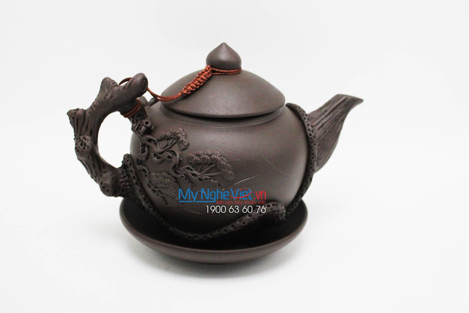 Tea set with black cedrus tea pattern - MNV-TS044/3