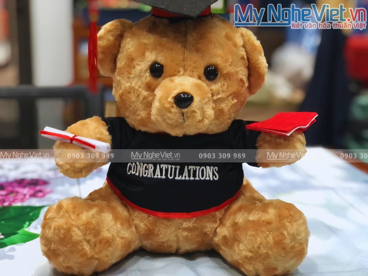 Gấu Nâu tốt nghiệp H45cm MNV-GTN05