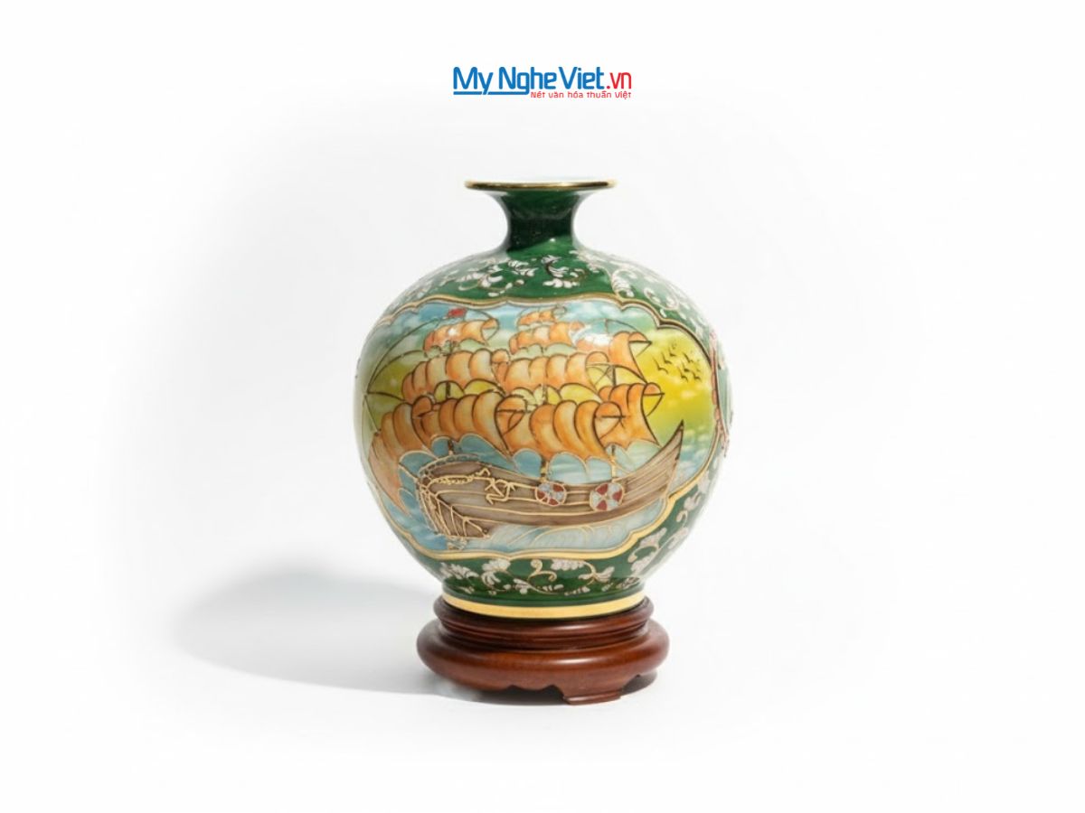 Bình Hút Tài Lộc Mã Đáo Thành Công Đắp Nổi H25cm MNV-VBT25