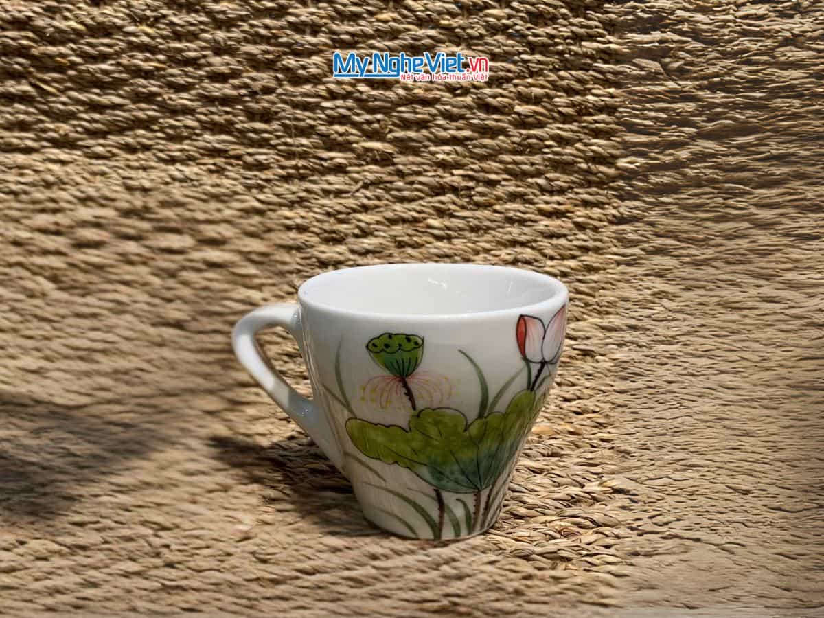 Ly sứ nhỏ vẽ sen LSH03