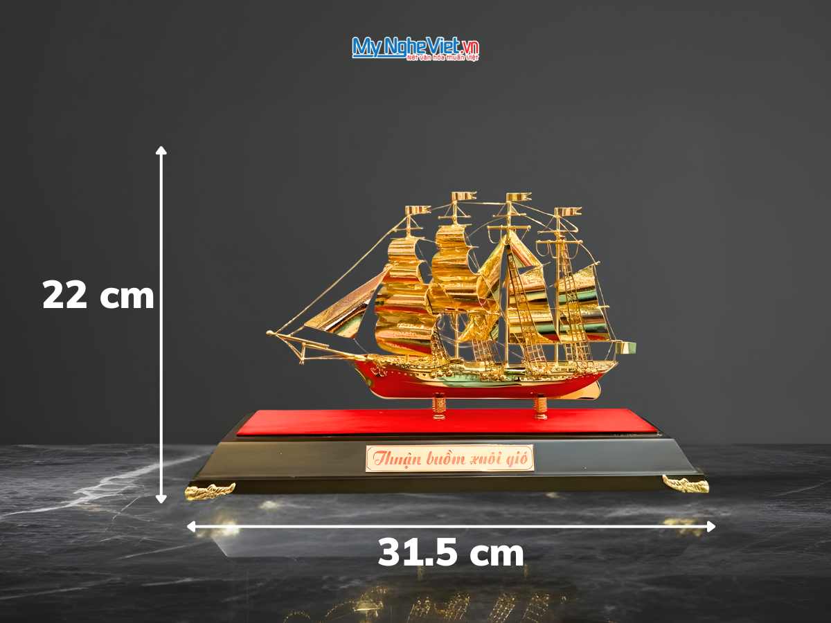 Thuyền Dát Vàng 24K DDTB026