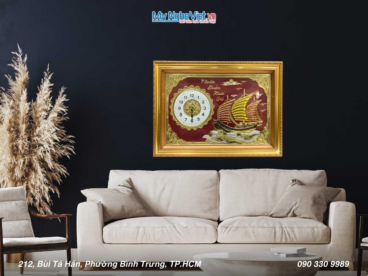 Tranh Đồng Thuận buồm 50x70 MNV-DD012-2