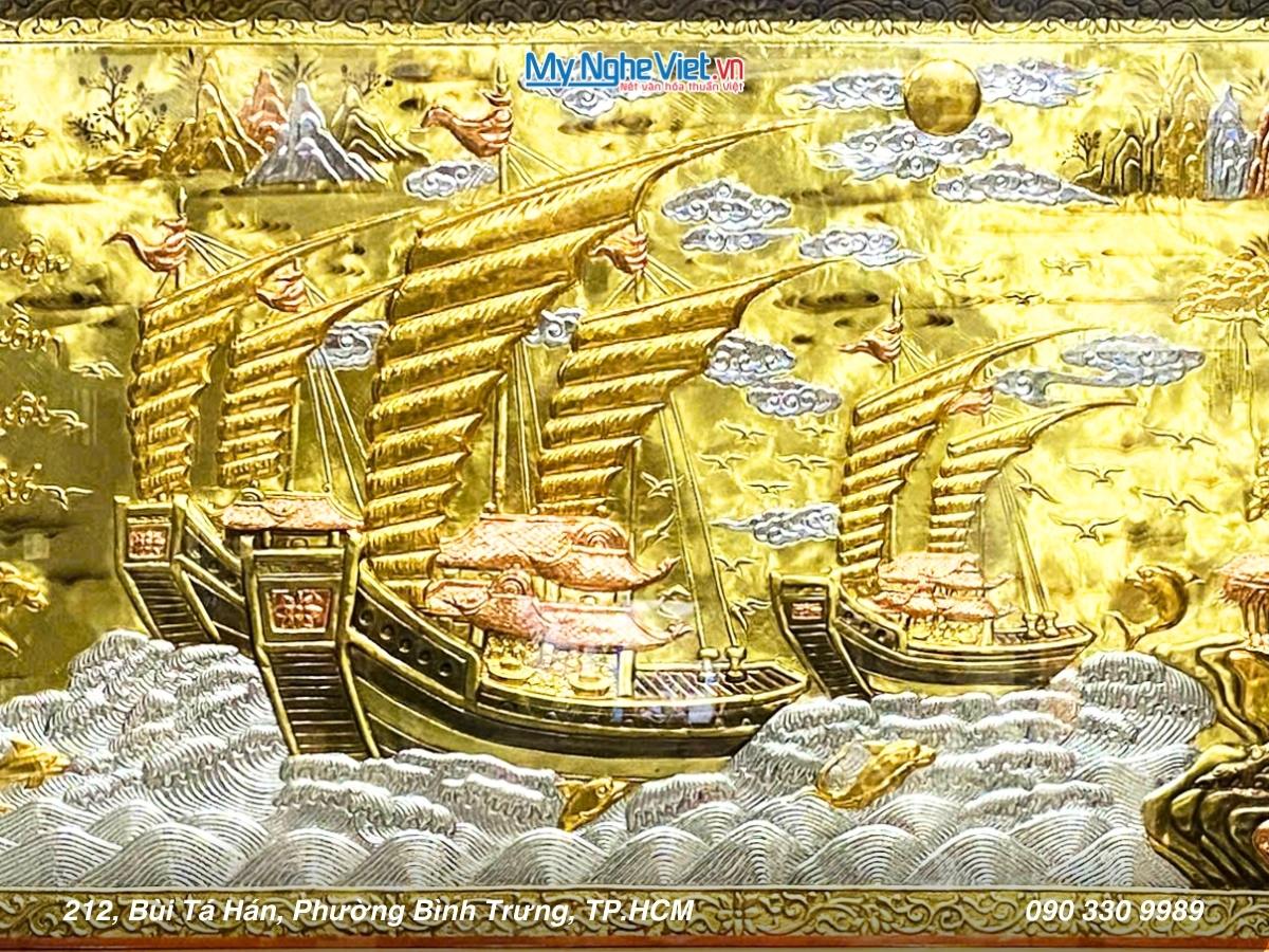 	Tranh đồng thuận buồm xuôi gió khung vặn 120x230 MNV-DD12239.1