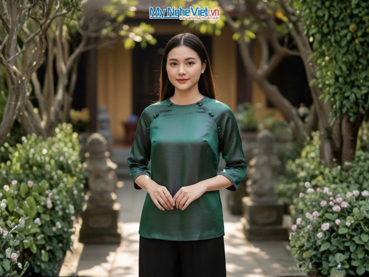 Áo Lụa Tơ Tằm Trơn 2 Da ALMS1/1