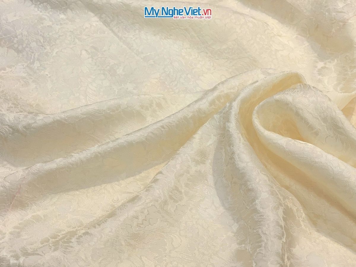 Áo Lụa Tơ Tằm Họa Tiết Hoa Cúc ALMS1/3