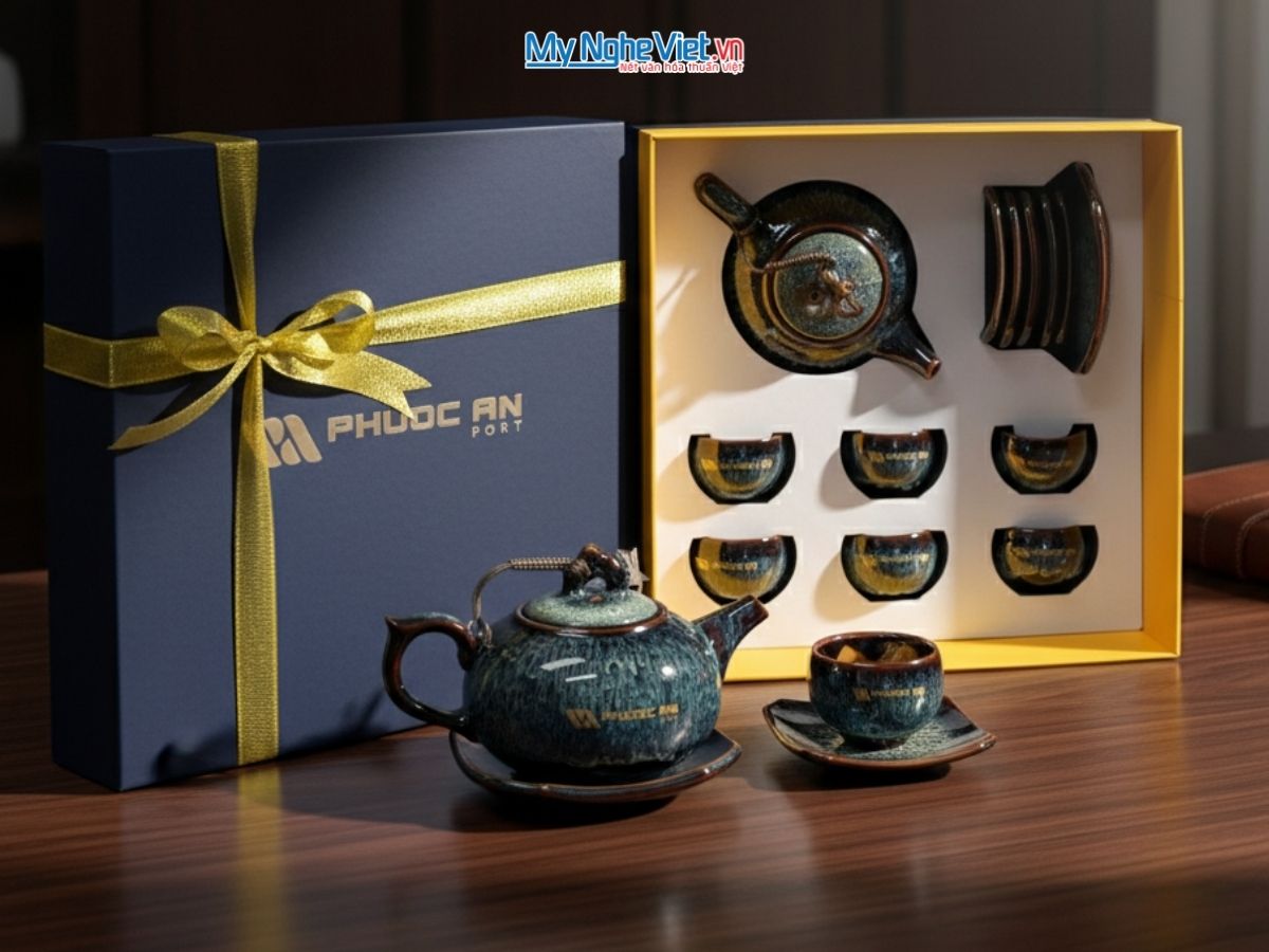 Bộ Bình Trà in Logo - Quà tặng Doanh nghiệp
