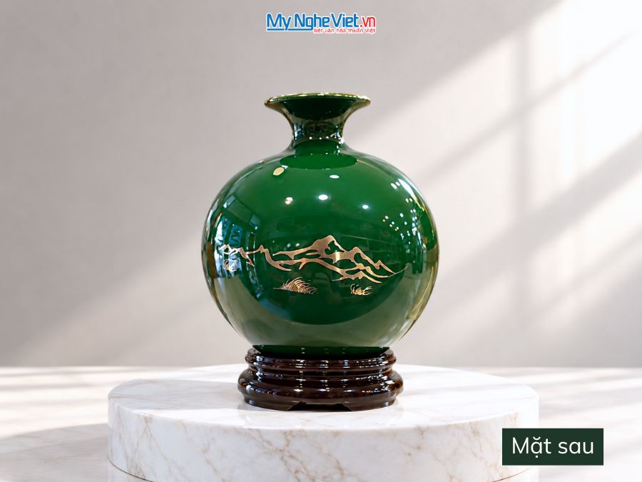 Bình Hút Tài Lộc Mã Đáo Thành Công Nền Xanh H22cm MNV-HBT22/7.10