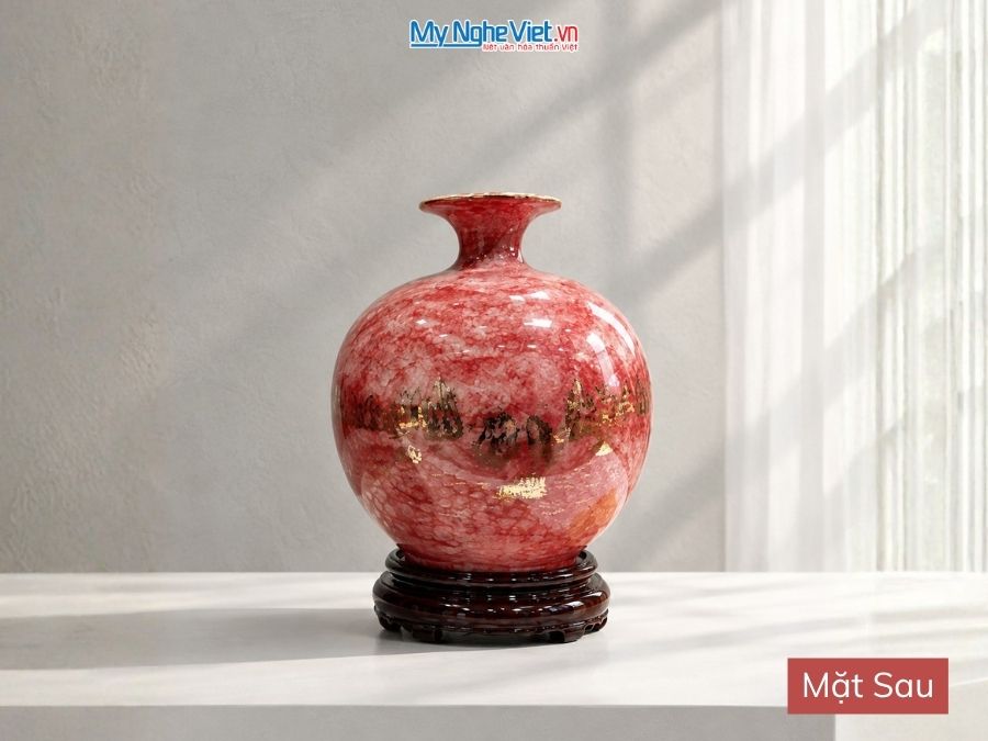 Bình Hút Tài Lộc Thuận Buồm Xuôi Gió Men Vân Đá H22cm MNV-VBT22/2-1