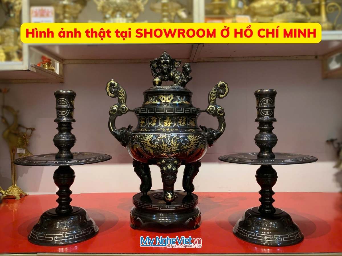 Bộ tam sự đồng tam khí đỉnh cao 60cm