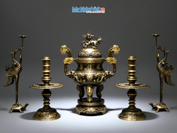 Bộ Đồ Thờ Ngũ Sự 