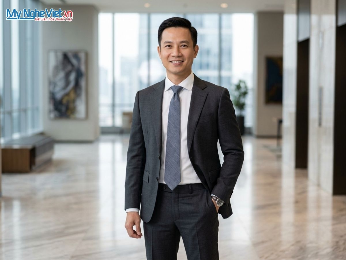Cà Vạt Lụa Đũi Tơ Tằm Màu Xám MNV-CRVNC3