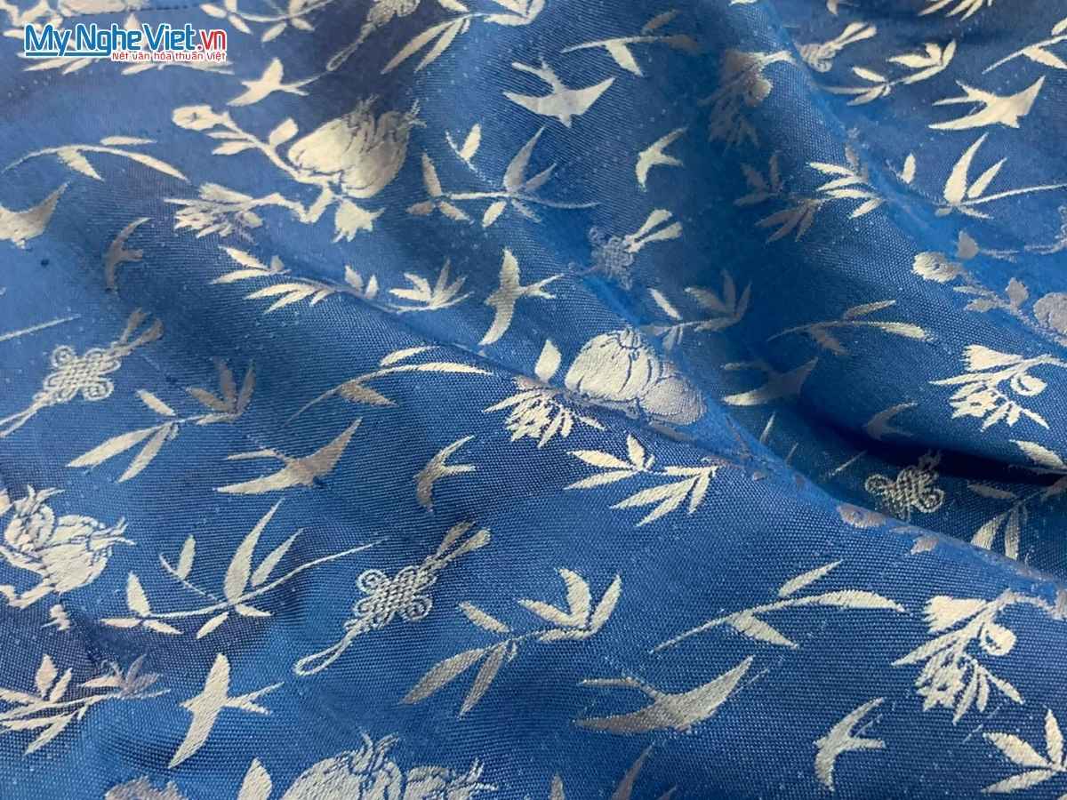 Đồ Bộ Lụa Tơ Tằm Họa Tiết Lựu Trúc ALMS2/4