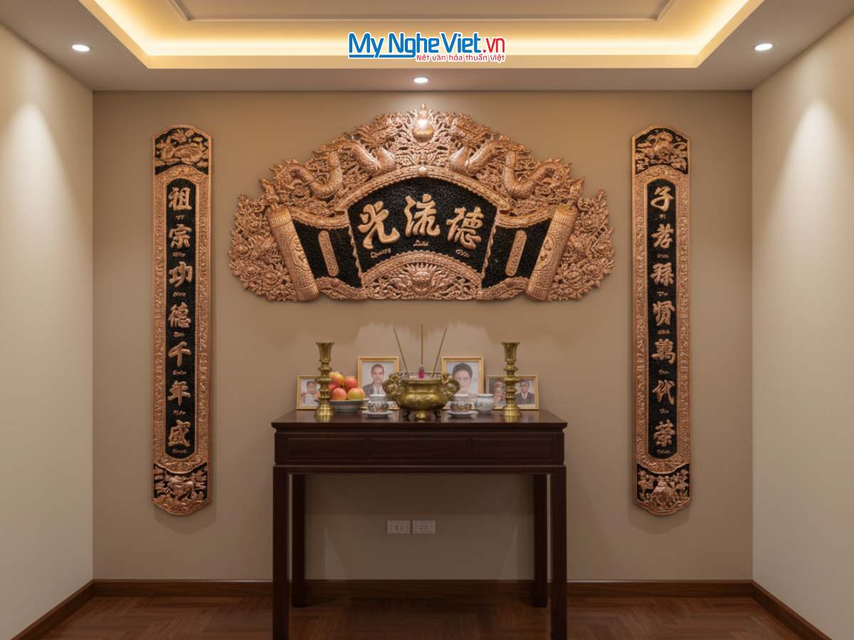 Hoành phi câu đối đồng - Cuốn thư câu đối