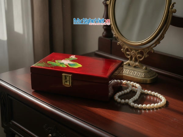 Banner hộp khăn giấy sơn mài