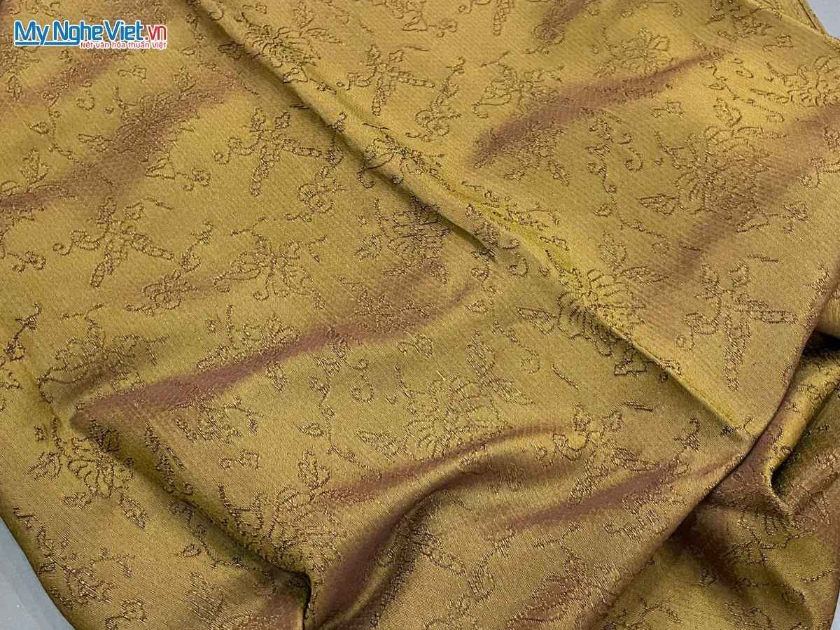 Khăn Lụa Vân Cổ Màu Rêu 80x180cm KLNL89-5