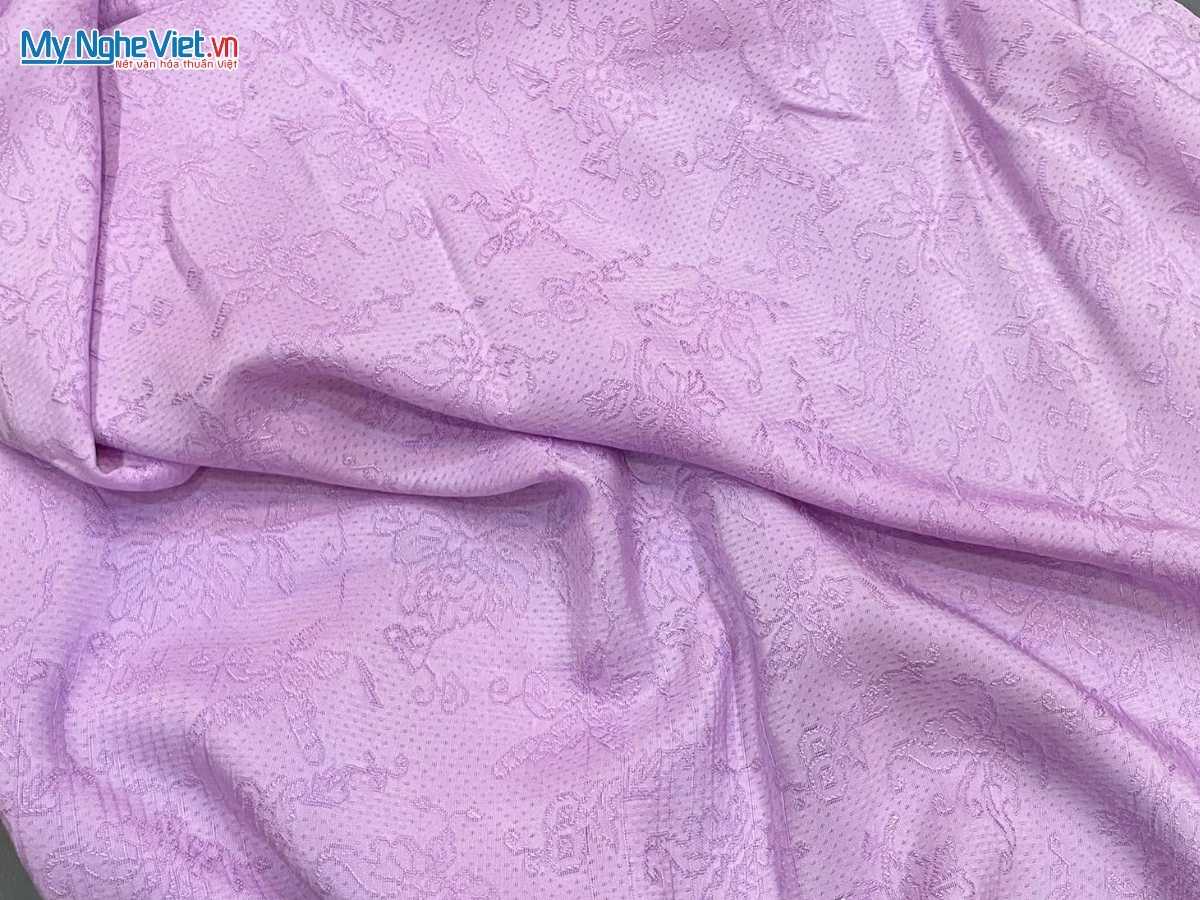 Khăn Lụa Vân Cổ Màu Tím 75x175cm KLNL75175/6