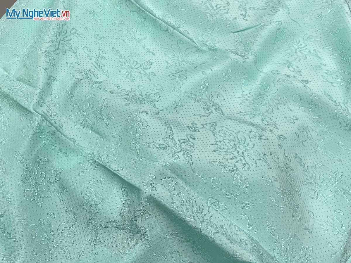 Khăn Lụa Vân Cổ Màu Xanh 75x175cm KLNL75175/2