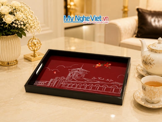 Khay sơn mài cao cấp Chợ Bến Thành - Lacquer Trays KSMHD01.1