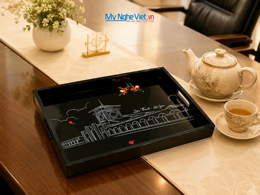 Khay sơn mài cao cấp Chợ Bến Thành - Lacquer Trays KSMHD01