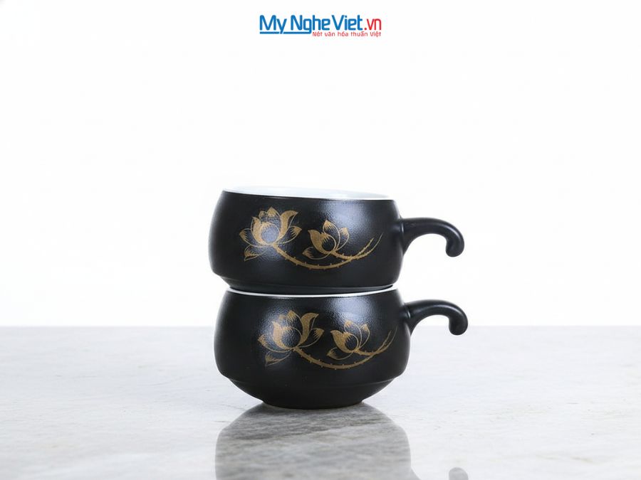 Ly sứ in họa tiết cô gái nhiều mẫu H8.5cm LSH01