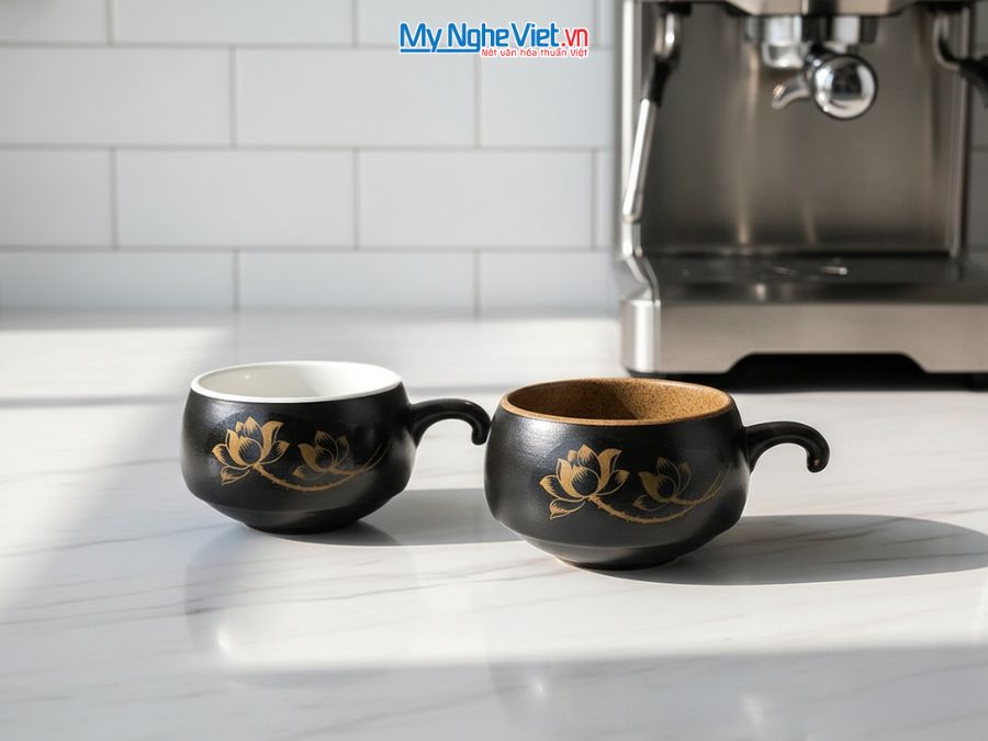Ly sứ in họa tiết cô gái nhiều mẫu H8.5cm LSH01