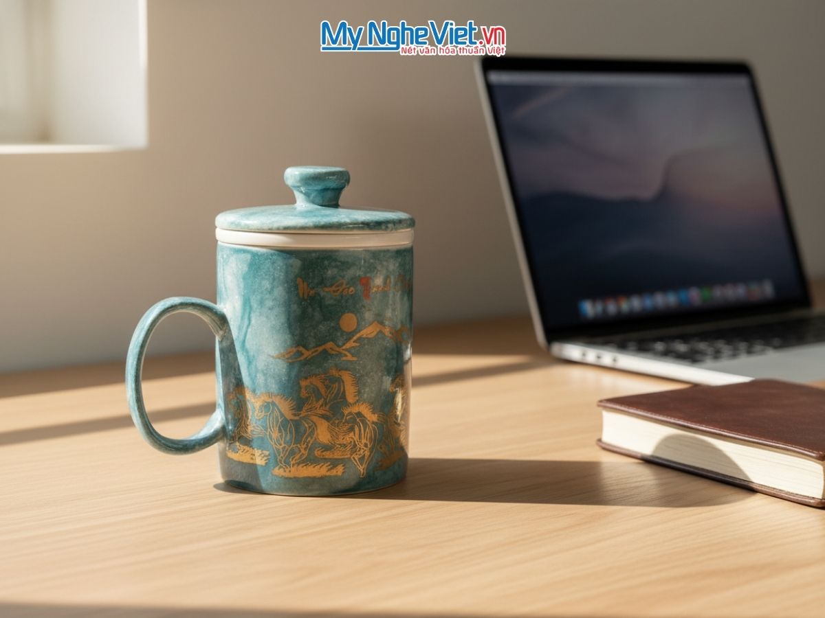 Ly Lọc Trà Men Vân Đá Vẽ Mã Đáo Thành Công LLTML01.2