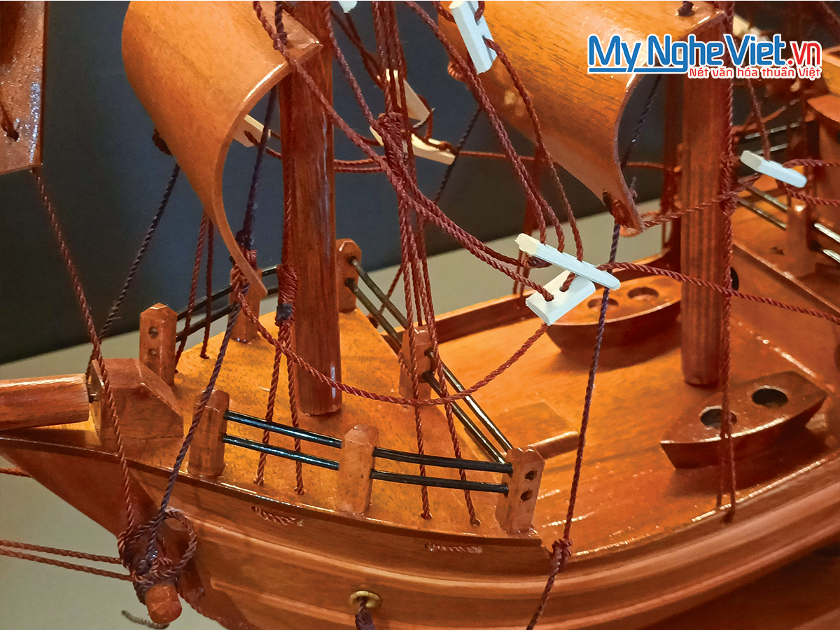 Mô Hình Tàu Thuyền Thái Lan gỗ cẩm lai (Thân 40cm) MNV-TB15/40