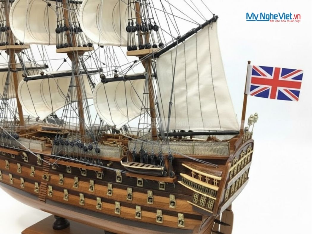 Mô Hình Tàu Thuyền Chiến Cổ HMS VICTORY (Thân 80cm) - MNV-TSHVI80W