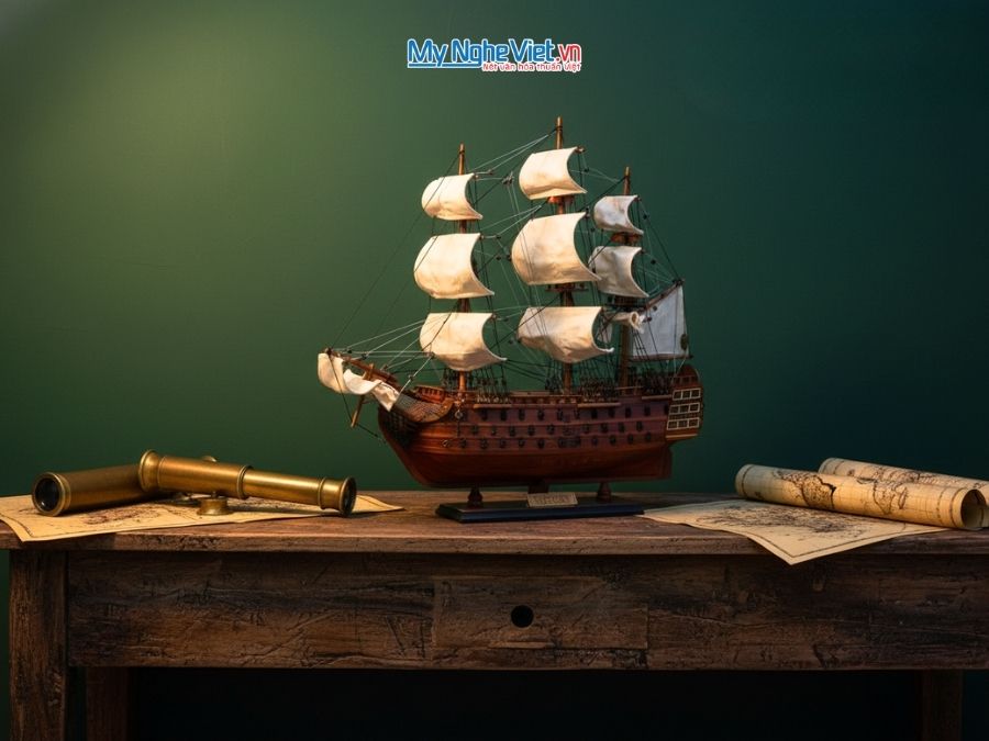 Mô Hình Thuyền Chiến Cổ HMS Victory (Thân 40cm) MNV-TB31/40