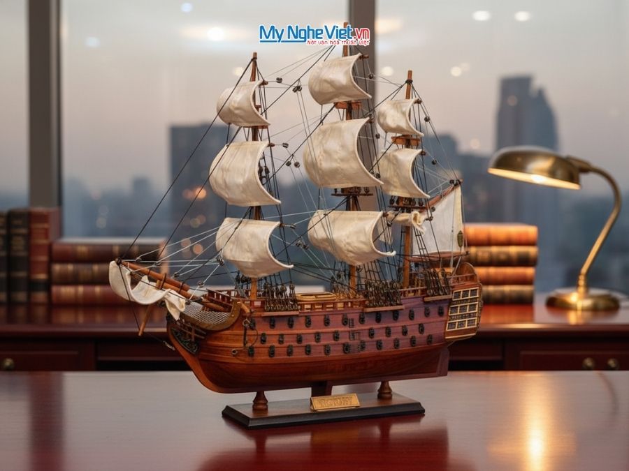 Mô Hình Thuyền Chiến Cổ HMS Victory (Thân 40cm) MNV-TB31/40
