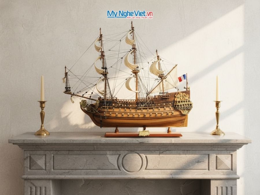 Mô Hình Tàu Chiến Cổ Le Soleil Royal Thân 80cm MNV-TB28