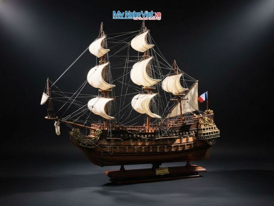 Mô Hình Tàu Chiến Cổ Le Soleil Royal Thân 80cm MNV-TB28