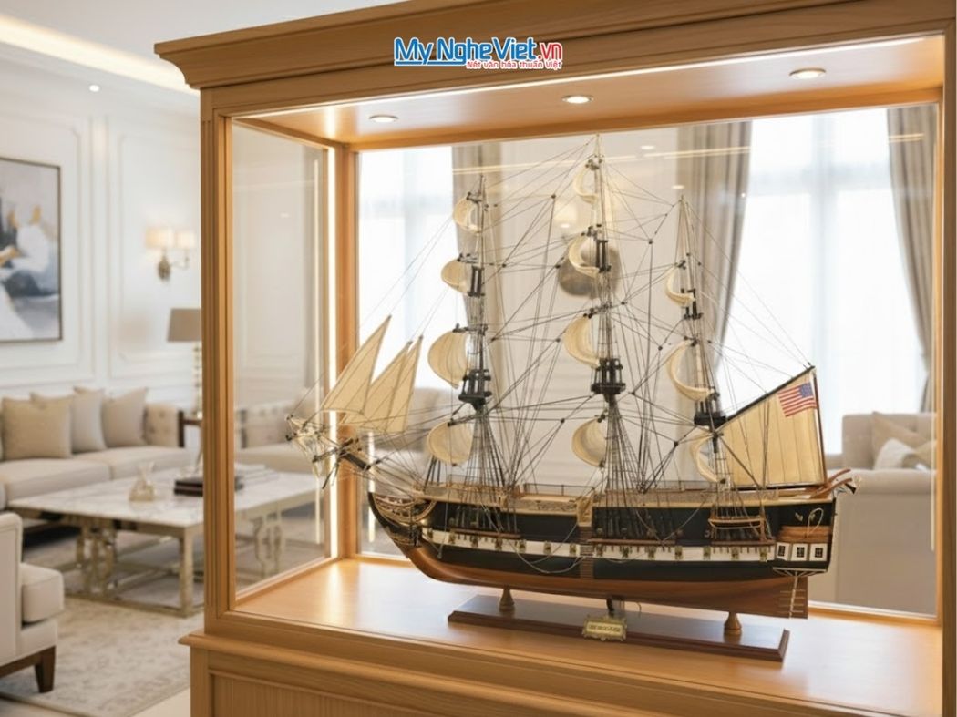 Mô Hình Tàu Chiến Cổ USS Constitution Thân 80cm MNV-TBUSS01