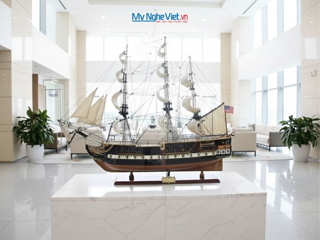 Mô Hình Tàu Chiến Cổ USS Constitution Thân 80cm MNV-TBUSS01
