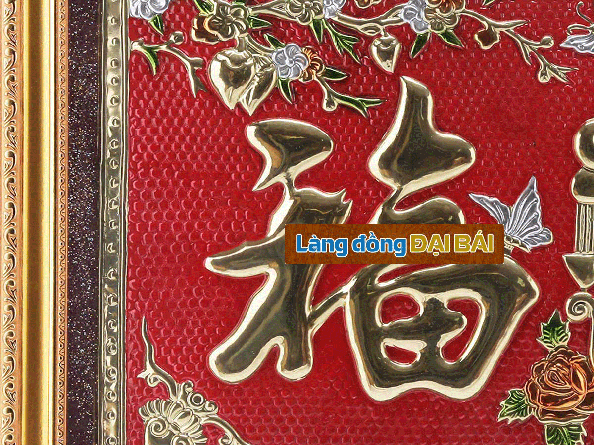 Tranh đồng chữ Thư pháp - Đồng hồ MNV-DD02