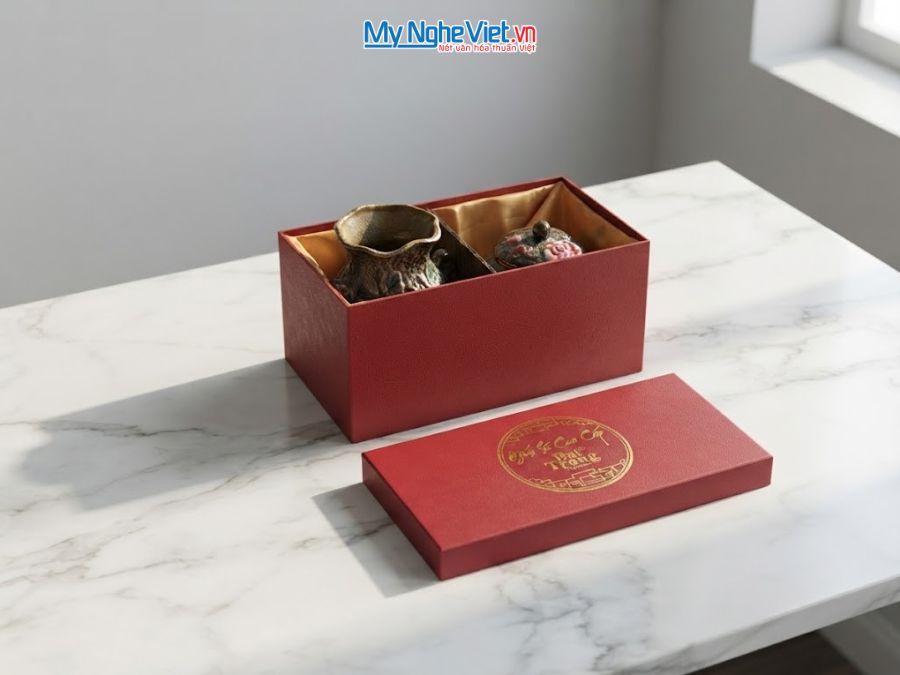 Set Quà Tặng Bình Hoa Và Hũ Mứt Gốm Bát Tràng Vẽ Hoa Hồng MNV-LHGLH03/10