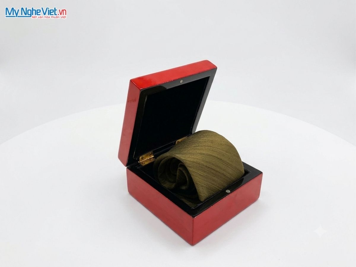 Set Quà Tặng Doanh Nhân: Cà Vạt Và Hộp Sơn Mài - Quà Tặng Đối Tác Quốc Tế & Lãnh Đạo Nam