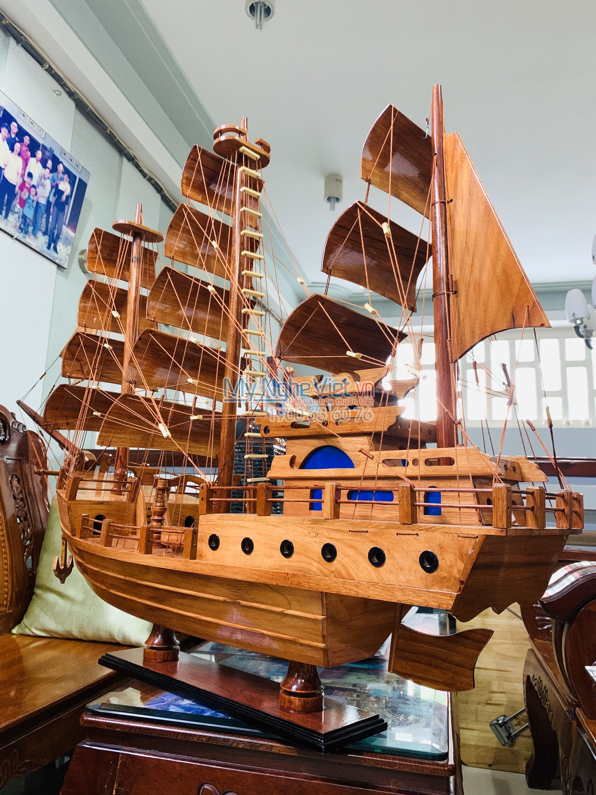 mô hình thuyền gỗ