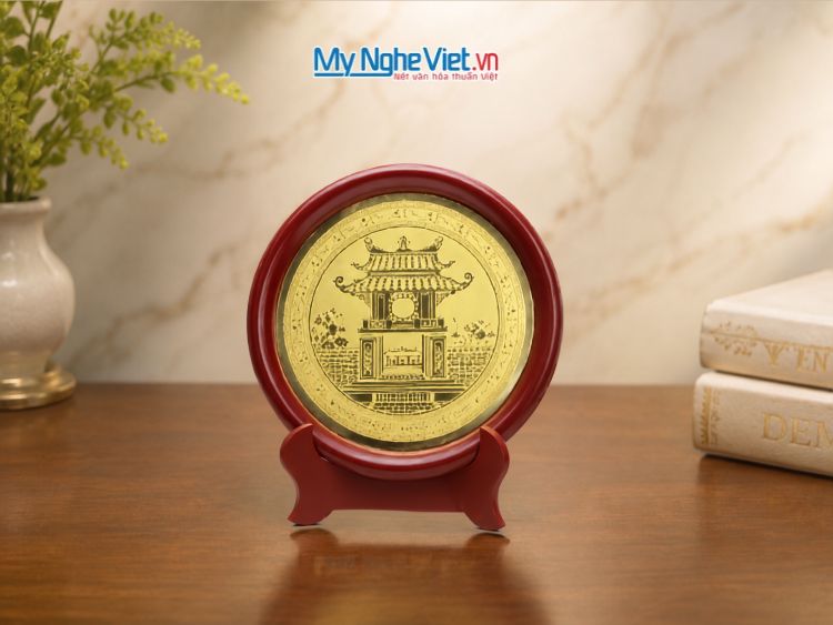 Đĩa Đồng Lưu Niệm Khuê Văn Các 23cm MNV-DD03
