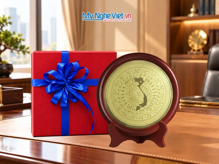 Đĩa Đồng Lưu Niệm Bản Đồ Việt Nam MNV-DD05/23