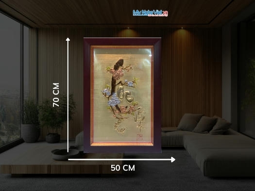Tranh Đồng Chữ Thọ 50x70 MNV-DD57-3