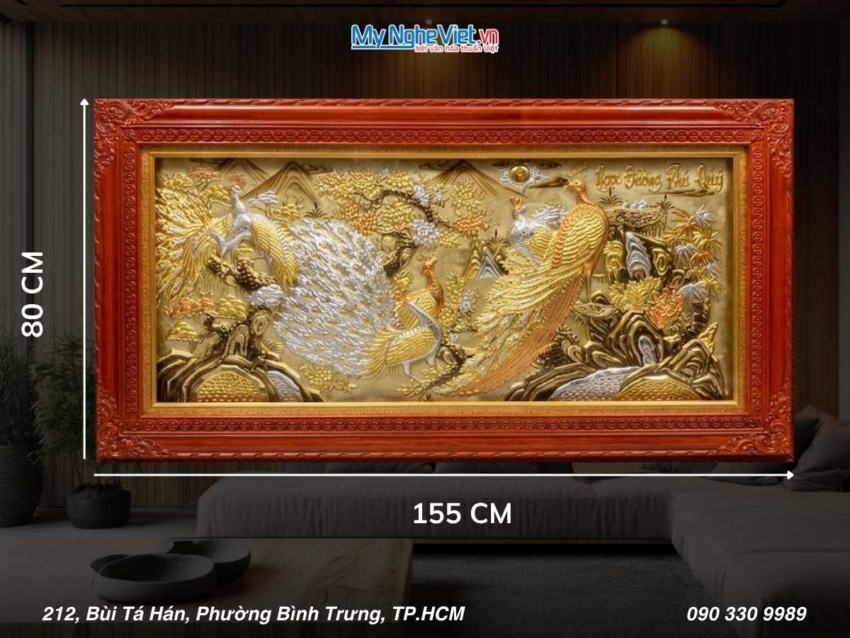 Tranh đồng Ngọc Đường Phú Quý 80×155 TD8015