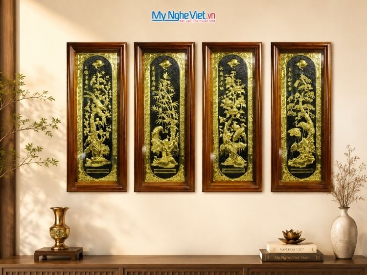 Tranh Đồng Tứ Quý MNV-DD14