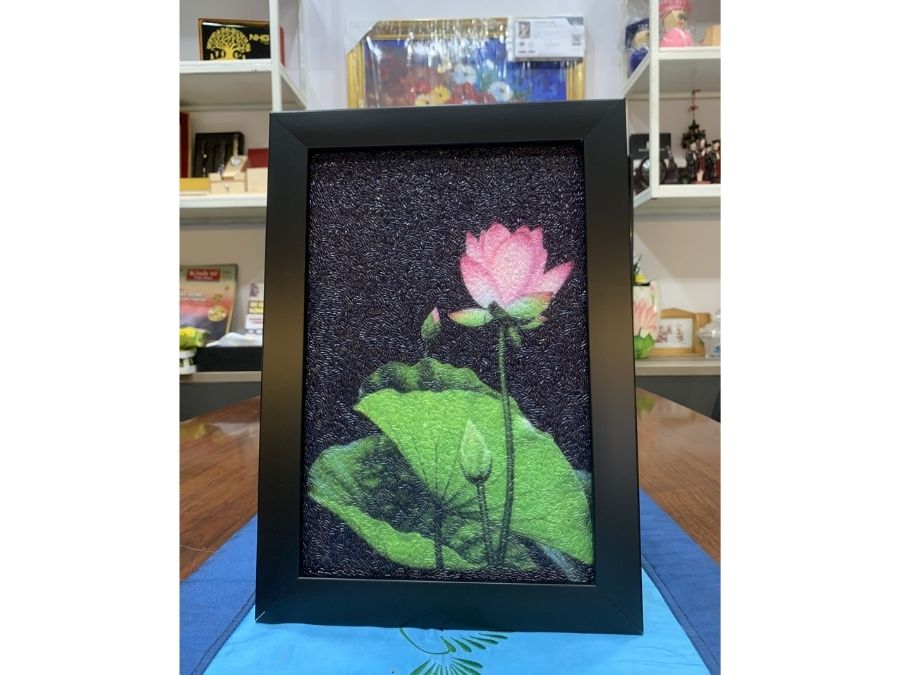 Tranh gạo nhiều mẫu 25x35cm MNV-TGAO2030